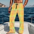 thumbnail image 2 of LIaqionyy Men Plaid Pajama Pant Soft Stretchy Drawstring Bottoms Lounge Comfortable Pants Sleepwear with Pocket, 2 of 6