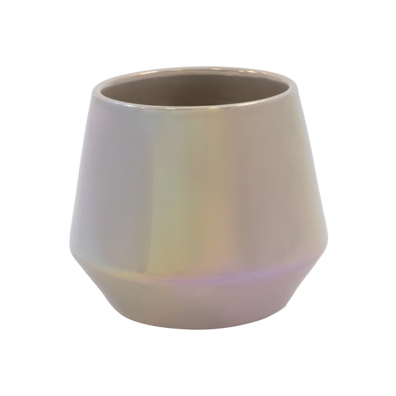 Mainstays Cosmo 4.7" x 4.7" x 4" Round Gray Ceramic Planter