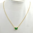 thumbnail image 2 of 18K Gold Over Brass Natural Green Onyx Necklace Jewelry NM-1034 TGN1005_C, 2 of 6