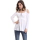 thumbnail image 4 of Blusa informal tipo túnica con hombros descubiertos y cordones para mujer, 4 of 5