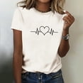 thumbnail image 4 of MaFYtyTPR Women's T-Shirts for Valentine's Day Fashion Short Sleeve Love Printed Round Neck Loose Pullover Tops White XXXXL, 4 of 5