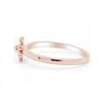 thumbnail image 2 of AFFY Simple Daisy Flower Promise Ring 14k Rose Gold Over Sterling Silver for Women Ring Size-8, 2 of 6