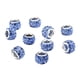 thumbnail image 5 of 10 cuentas de aleación con espaciador de diamantes de imitación de agujero grande, 10 x 8 mm, cadena de bricolaje Azul, 5 of 9