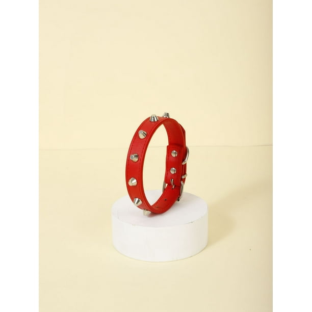 Zhuge Collar para gatos con hebilla ajustable, suave, para perros pequeños o gatos (rojo, talla S)
