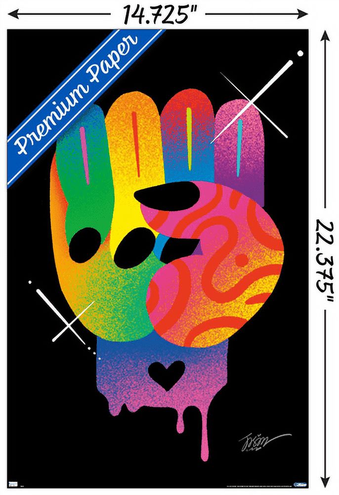 Jason Naylor - Fist of Color Wall Poster, 14.725" x 22.375"