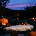 thumbnail image 5 of Black Metal Taper Candle Holder with Satin Bow - Gothic Halloween Table Centerpiece, Fall Harvest Indoor Display for Mantel, Home & Holiday Decor, 5 of 5