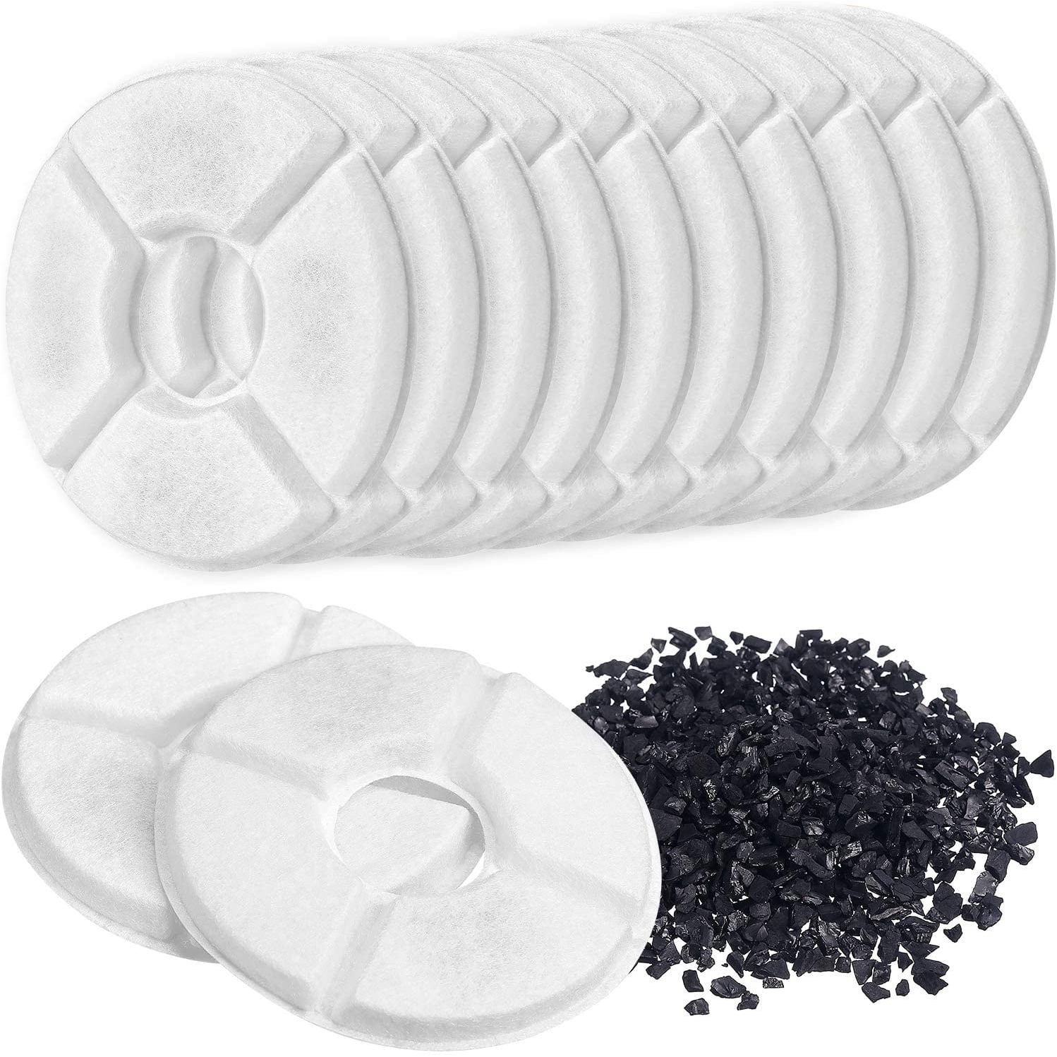 12 Pack Pet Fountain Automatic Water Dispenser Filters, Activated Carbon
