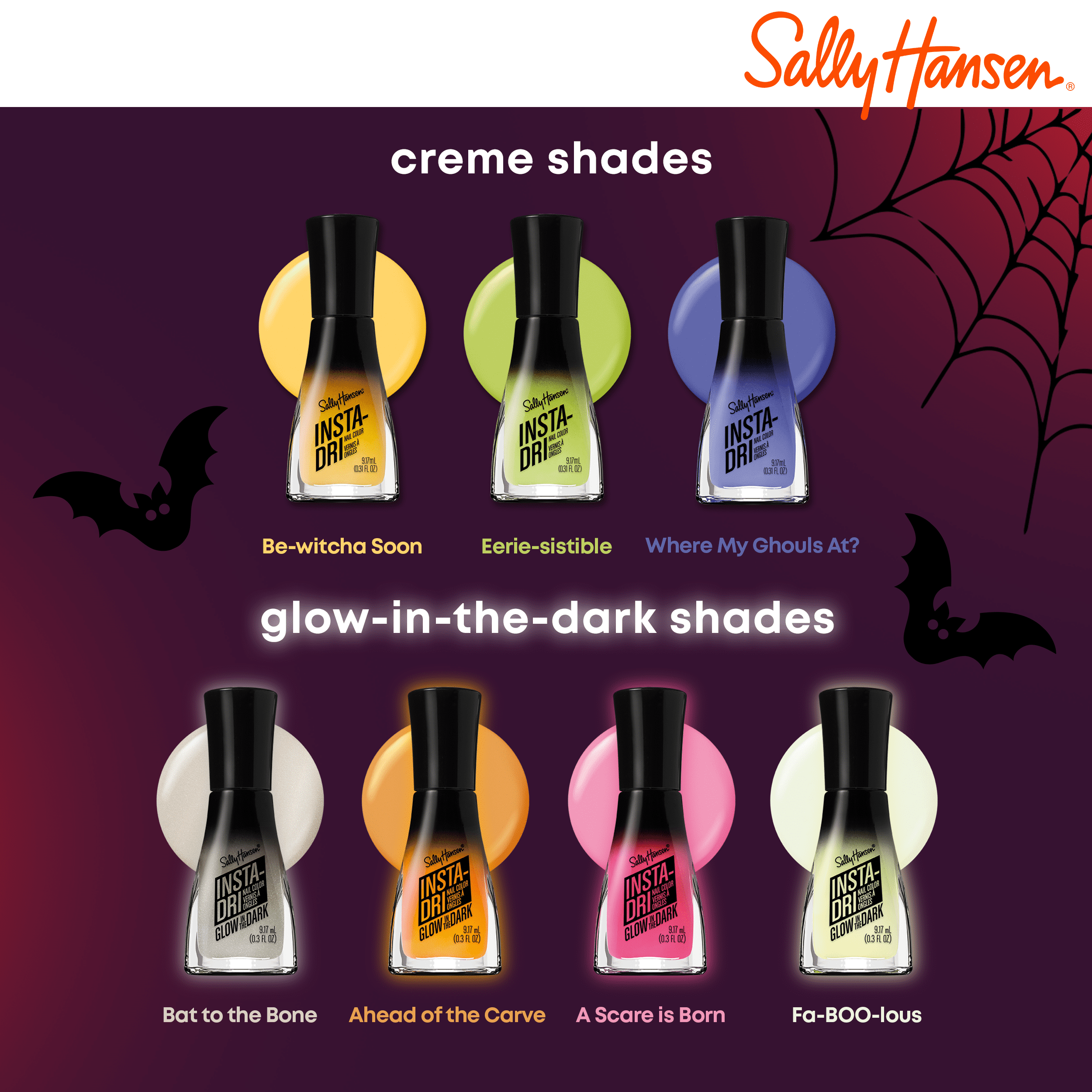 Sally Hansen Insta-Dri Nail Polish, Halloween Collection, Eerie