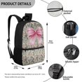thumbnail image 3 of Pzuqiu Green Camo Bow Backpack Set for Girls 8-10 with Lunch Box, Water Bottle Pouch,Pencil Bag & Keychain Set of 5, 17 Inch Large Capacity Schoolbag Lightweight Bookbag for Back to School Gifts, 3 of 6