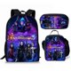 thumbnail image 1 of 17-inch student backpack set 3D digital printing backpack three-piece set, 1 of 1