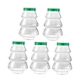 thumbnail image 3 of 5 tarros de galletas transparentes para dulces, 500 ml, para Navidad, fiestas en casa Tapa verde, 3 of 9