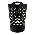 thumbnail image 4 of (2 pack) Mainstays Flex Carrying Handles Laundry Hamper, Black, Adult, 4 of 11