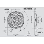 Spal Advanced Technologies 12in Pusher Fan Curved Blade 1292 CFM