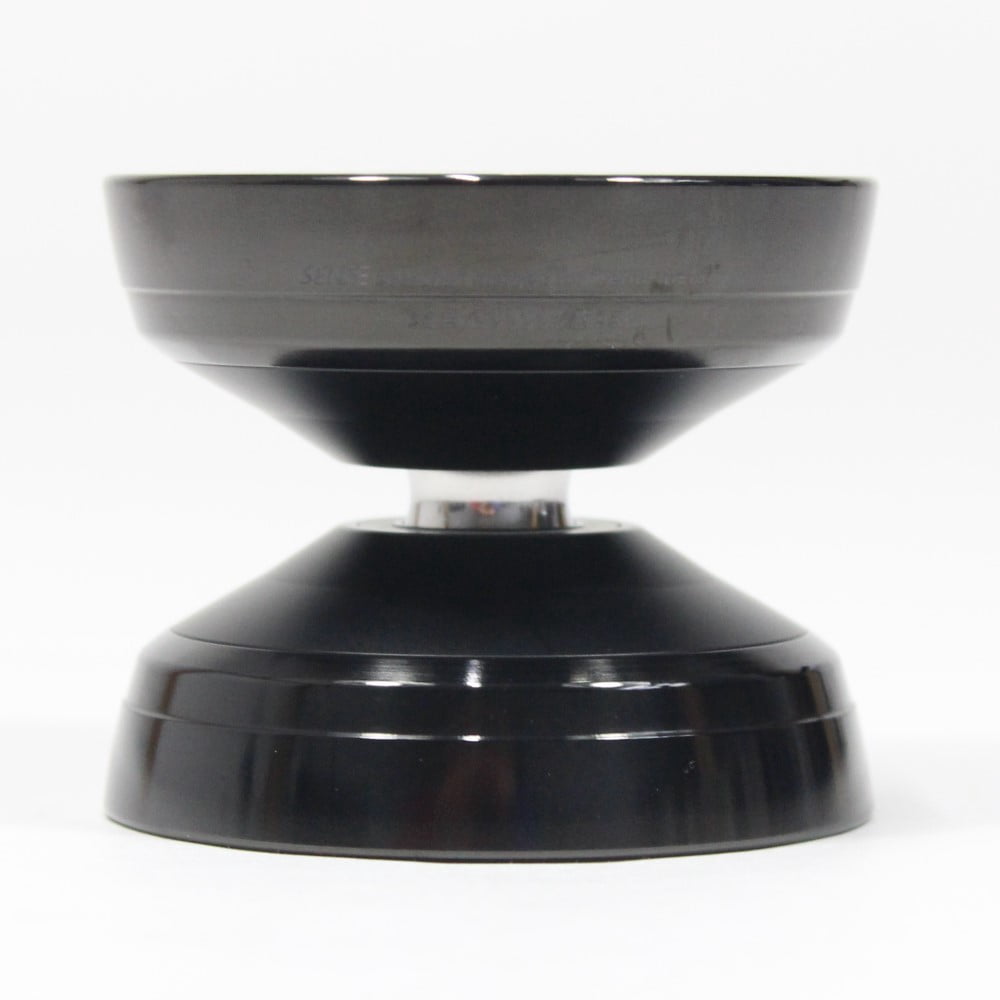 SENSE YOYO Senti-Metal Yo-Yo - Bi-Metal YoYo (Matte Black Body Gloss Black Rim Gloss Black Cap)