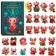 thumbnail image 2 of Calendario de Adviento Navideño 2025 con Cuenta Regresiva de 24 Días y Adornos de Ajolote | Salamandras Colgantes Acrílicas 2D | Recuerdo Navideño | Decoración Festiva para El Árbol y La Pared para C, 2 of 3
