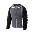 thumbnail image 4 of Gibobby Sudadera hombre Sudadera de Forro Polar con Cierre Complet Chamarra de Lana para Hombre(Gris oscuro,G), 4 of 5