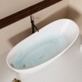 thumbnail image 2 of 67 Inch Acrylic Freestanding Bathtub, Stand Alone Bath Tub in Gloss White with Toe Tap Chrome Drain, cUPC Certified for Modern Bathrooms, 2 of 9