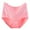 Pink, variant on ShomPort Women's Cotton Plus Size Panties Lace Trimmed High Waist Briefs Soft Full Wrap Underwear