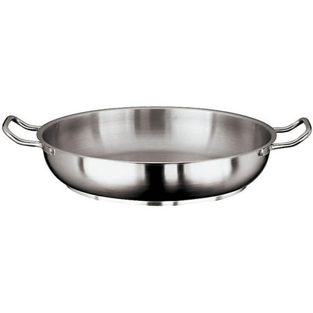 World Cuisine Stainless Steel Paella Pan - Paderno World Cuisine Grand Gourmet #1100 Paella Pan, 14.12