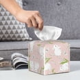 thumbnail image 6 of Kdxio Cute Rabbit Print Tissue Box Cover,Square Decorative PU Leather Facial Paper Case Organizer Holder Dispenser for Bathroom,Night Stands,Desk,Car 5.2''X5.2''X5.2'', 6 of 8