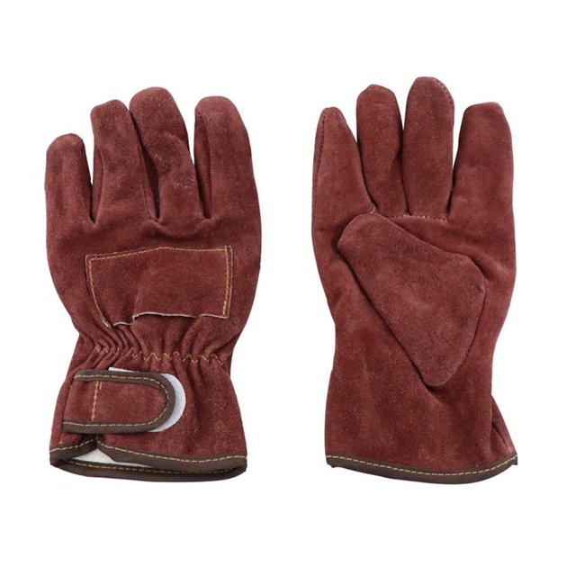 Guantes Antiescaldado Para Barbacoa Al Aire Libre Para Acampar, Guantes Protectores Gruesos Antideslizantes De Piel De Vaca Resistentes Al Desgaste Yuarrent OD015956-02