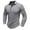 Gray, variant on WREESH Mens Workout Shirts Henley Shirts Fitness Jogger Undershirt Solid Color Long Sleeve Shirts Slim Fit Button Pullover Light Blue
