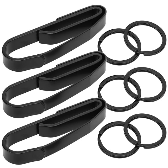 Llavero, juego de 3 llaveros de acero inoxidable con hebilla de cinturón de acero inoxidable, clip para cinturón, rendimiento finamente ajustado
