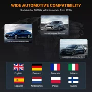ANCEL AS100 OBD2 Scanner Engine Code Reader Car Diagnostic Tool Free Update Automotive Detectctor Check Engine Light Turn off Analyzer Auto Code Reader ODB 2 Car Diagnostic Tool