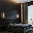 thumbnail image 5 of Lámpara de pared de diseño curvo moderno con 3 temperaturas de color, luces de pared LED románticas creativas para interiores de 10 W para dormitorio, sala de estar, pasillo, escaleras (1, 5 of 5