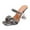 Black, variant on XDDST Plus Size Black Women's Dress Sandals Rainbow Bow Fashion Sexy High Heel Mules Breathable Satin for Breathable Women and Ladies