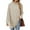 1# Beige, variant on TEMOFON Sweaters for Women Long Sleeve Tunic Tops Casual Fall Turtleneck Soft Sweaters With Pocket Loose Pullover Winter Clothes