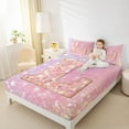 thumbnail image 4 of Feelyou Fashion Pink Letter Bed Sheets for Teen, Cartoon Monogrammed L King Sheets, Kawaii Mermaid Princess Sheet Set, Microfiber Bedroom Decor, 4-Piece, 4 of 7