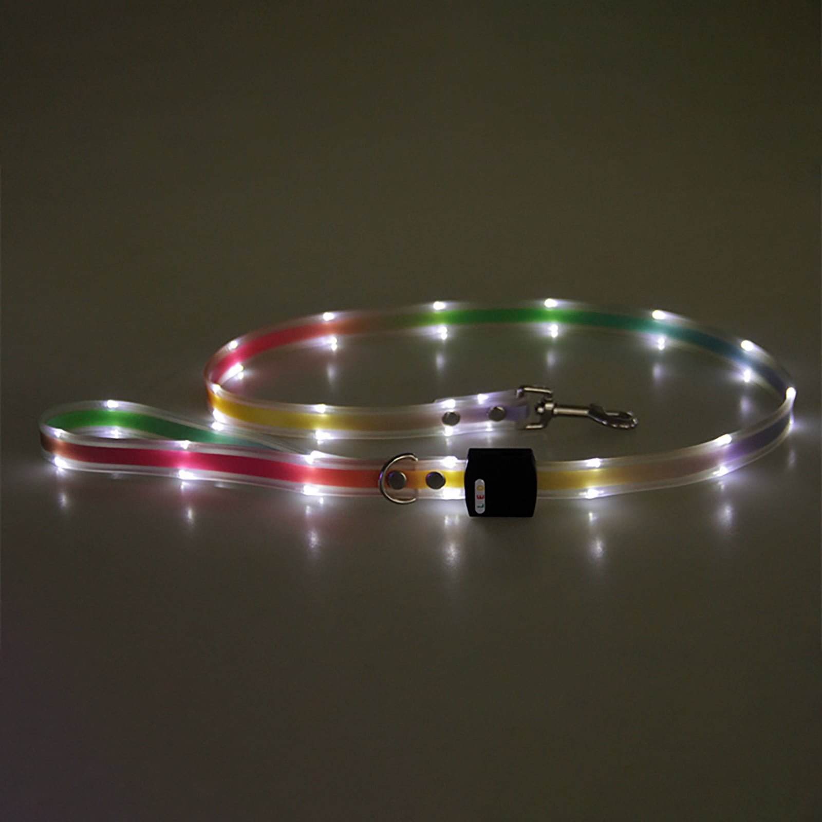 USB Rechargeable LED Dog Leash - 5FT Light Up Leash for Night Walking, Glow in The Dark Safety Lead with Reflective Stripes for Small Medium Large Dogs