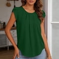 thumbnail image 2 of BTDECLAR Women Tops Plus Size Crewneck Pleated Casual Elegant Sleeveless Summer Tank Tops Trendy Dressy Business Work Tunic Blouses Tops, 2 of 8