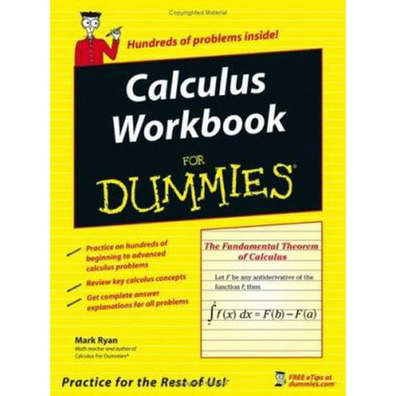 Pre-Owned Calculus Workbook For Dummies (Paperback) 076458782X 9780764587825