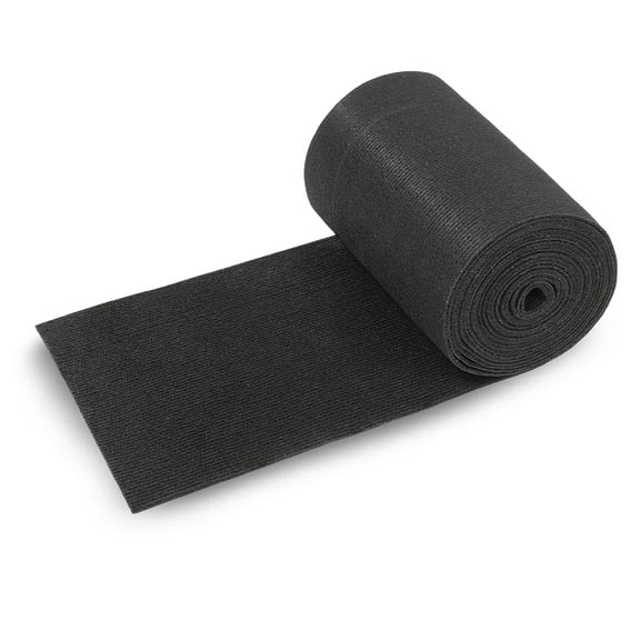 12" x 25ft Boat Trailer Bunk Carpet Outdoor Ribbed Marine Bunk Carpet Fit For Boat Trailer Runners Black