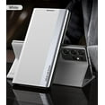thumbnail image 2 of Case for Samsung Galaxy S21 Ultra (Not fit S21) Premium PU Leather Cover [Shockproof TPU Interior Case] Stand Flip Phone Case for Samsung Galaxy S21 Ultra CX Silver, 2 of 9