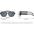 thumbnail image 4 of Retro Double Bridges Women Polygon Square Sunglasses Fashion Blue Purple Men Shades UV400 Sun Glasses, 4 of 4