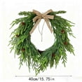 thumbnail image 3 of CREATITOY 15.75 Inch Christmas Norfolk Pine Wreath Front Door Wall Decor Festive Design Perfect for Home Entryway Decor Holiday Interior and Christmas Supply, 3 of 6