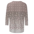 thumbnail image 5 of Pompotops Mode T-shirt Décontracté à Manches 3/4 Col Rond Confortable pour Femmes en Solde, 5 of 5