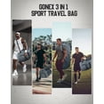 thumbnail image 6 of Gonex 130L Travel Duffel Bag for Men, 3 in 1 Extra Large Gym Bag Backpack with Shoes Compartment for Weekender Sports Workout, 6 of 9