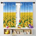 thumbnail image 5 of Blackout Kids Curtains,Blue Sky Sunflower Field Pattern Childrens Insulated Curtains Set Of 2,Bedroom Essentials,Toddler Room Decor 42"x54", 5 of 5