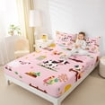 thumbnail image 4 of jejeloiu Cartoon Animal Full Size Sheets,Cow Sheep Pig Bed Sheets,Funny Country Theme Sheet Sets For Girl Boys,Super Cozy Room Decor,4 Pieces, 4 of 7