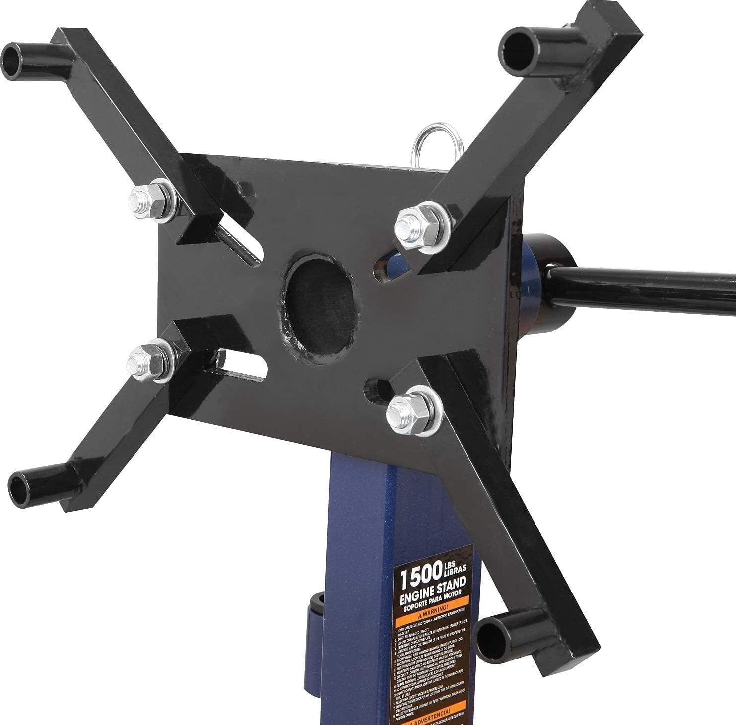 HPDMC Engine Stand, 1500 lbs (3/4 Ton) Steel Rotating Engine Stand with 360° Adjustable Head, Foldable Frame & 4 Casters for Auto Repair & Vehicle Maintenance (Blue)