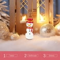 thumbnail image 5 of PAMINGONO 1Set Miniature Snowman Ornament Ceramic Christmas Decorative Figurine Desktop Craft, 5 of 8