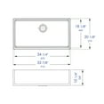 thumbnail image 2 of ALFI brand AB536-W White 36" Smooth Apron Single Bowl Fireclay Farm Sink, 2 of 12