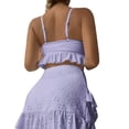 thumbnail image 3 of FhsagQ Womens Swimsuit Sets Crotchless Plus Size Ladies Summer Split Swimsuit Skirt Fashion Three Piece Foreign Trade Swimsuit Womens Swimsuit Sets Robe Purple M, 3 of 6