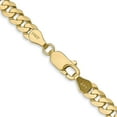 thumbnail image 7 of 14K Yellow Gold 4.75mm Beveled Curb Chain Bracelet Size 7, 7 of 7