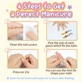 thumbnail image 4 of 6 juegos de uñas postizas para niños, uñas postizas cortas de cubierta completa para niñas y niños, 4 of 6