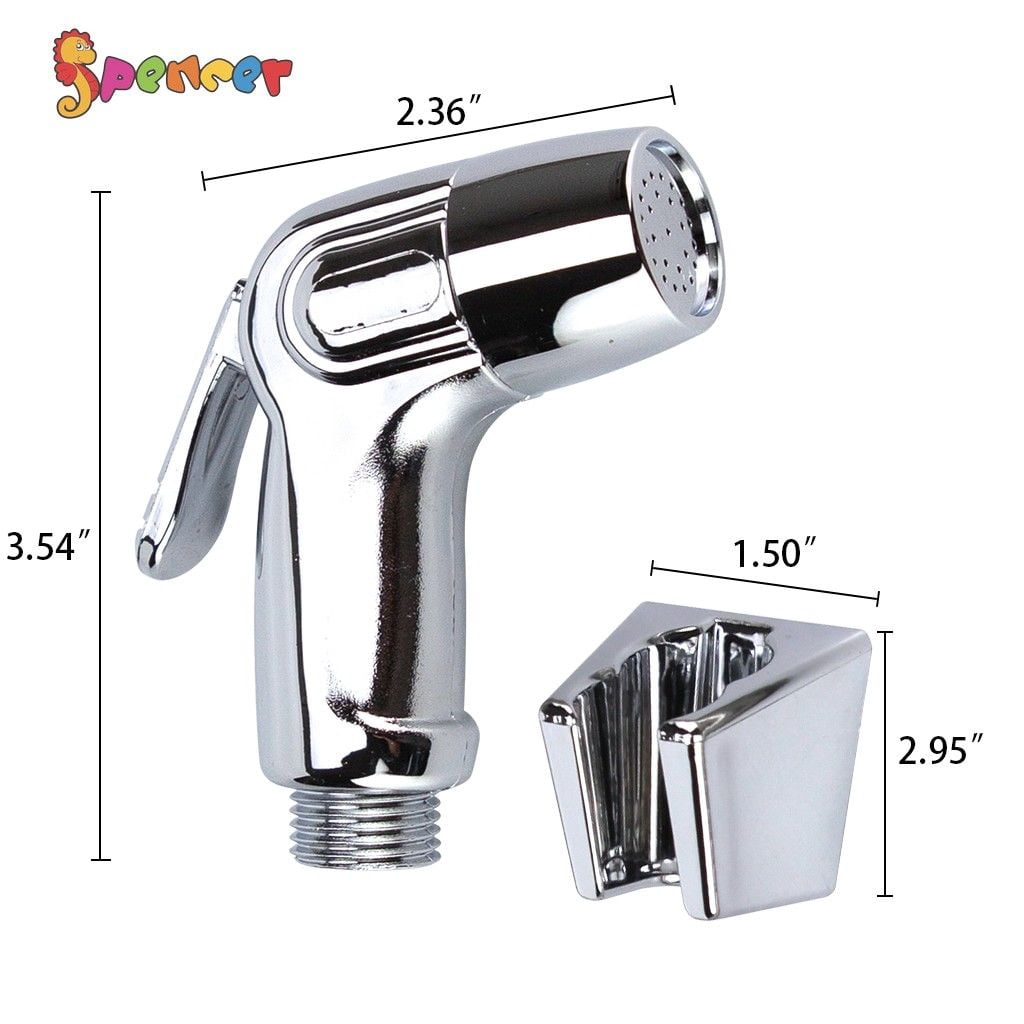 Spencer Stainless Steel Toilet Handheld Bidet Sprayer Kit Bathroom Shower Water Spray Head Set